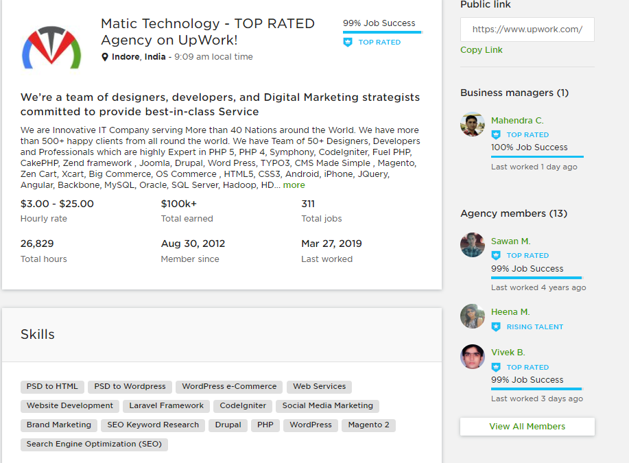Matic Technology TOP RATED Agency on UpWork